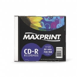 CD R ACRILICO MAXPRINT DADOS IMPG CDR 52X SLIM - 1 UNIDADE - 26978
