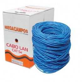CABO DE REDE CAT5E 300 METROS AZUL -CAIXA FECHADA - 23951