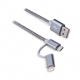 CABO CONCEPT MICRO USB X USB MACHO EM NYLON - 24421