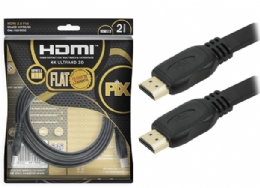 CABO HDMI FLAT 20 19 PINOS 4K 2 METROS PIX 90º GRAU  - <font color="#808080"><FONT SIZE=-2>Este produto é vendido por Marvel e entregue por Marvel</FONT></font> -  -  - 29338X