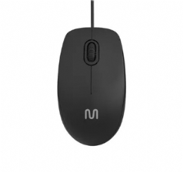 Mouse Com Fio MF400 Conexão USB 1200dpi Cabo de 180cm 3 Botões Clique Silencioso Preto Multilaser - MO386 - 29385