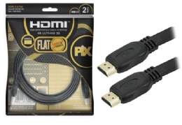CABO HDMI FLAT 2.0 19 PINOS 4K 2 METROS PIX 018502  - <font color="#808080"><FONT SIZE=-2>Este produto é vendido por Marvel e entregue por Marvel</FONT></font> -  -  - 29474x