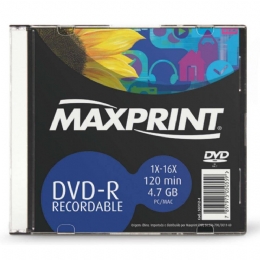 DVD ACRILICO MAXPRINT IMPG DVD-R16XSLIM MAX - 1 UNIDADE - 26979