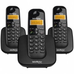 Telefone sem fio TS3113 + 2 Ramais Adicionais com Identificador de Chamadas - 21955