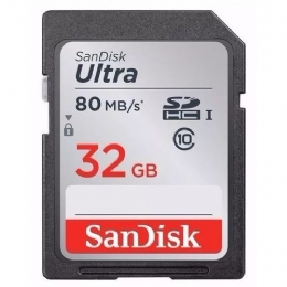 Cartão De Memória Sandisk 32gb Ultra 80mb/s - 26115X