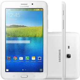 Tablet Samsung Galaxy Tab E 7´ WI-FI SM-T113NU 8GB , Android 4.4 , Quad Core 1.3GHz , Câmera 2MP , RAM 1GB - Branco - 23501