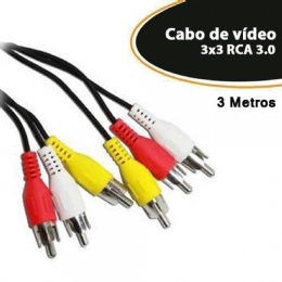 Cabo de Video 3x3 RCA 3 Metros - EMPIRE - 25687