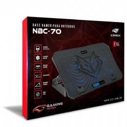 Base Para notebook Gamer C3tech Nbc-70bk, 15.6 polegadas, Preto - 28291