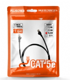 CABO REDE  PRETO PATCH CORD PC-ETHU50BK CAT.5E 5 METROS - 28219