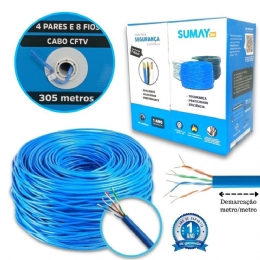 CABO DE REDE CAT5 AZUL (Vendido por metro)  - <font color="#808080"><FONT SIZE=-2>Este produto é vendido por Marvel e entregue por Marvel</FONT></font> -  -  - 25723x