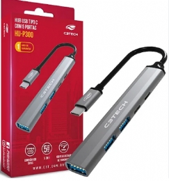 HUB USB 3.0 5 PORTAS USB-USBC HU-P300 C3-TECH - 28720