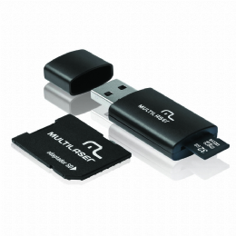 Pen Drive 3 em 1 USB MicroSD Card c/ Adaptador SD 32GB MC113 - 23436