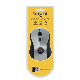 Mouse Bright Sem Fio, Preto e Prata - 205  - <font color="#808080"><FONT SIZE=-2>Este produto é vendido por Marvel e entregue por Marvel</FONT></font> -  -  - 28615x