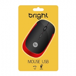 Mouse Bright USB, Vermelho e Preto - 180  - <font color="#808080"><FONT SIZE=-2>Este produto é vendido por Marvel e entregue por Marvel</FONT></font> -  -  - 28616x