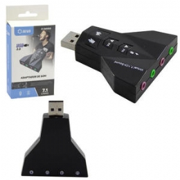 Adaptador USB De Som 7.1 Com 2 Entradas Para Fone E Microfone USB LOTUS LT-SK002 - 27127