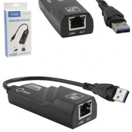 ADAPTADOR USB 3.0 PARA RJ45 10/100/1000 MBPS PRET - 27541
