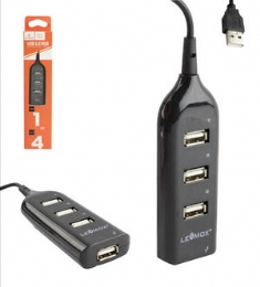 HUB USB COM 4 PORTAS DE ENTRADA E 1 SAIDA 480MBPS - 27239