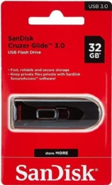 Pen Drive SanDisk Cruzer Glide 32GB USB 2.0, preto  - <font color="#808080"><FONT SIZE=-2>Este produto é vendido por Marvel e entregue por Marvel</FONT></font> -  -  - 28339x