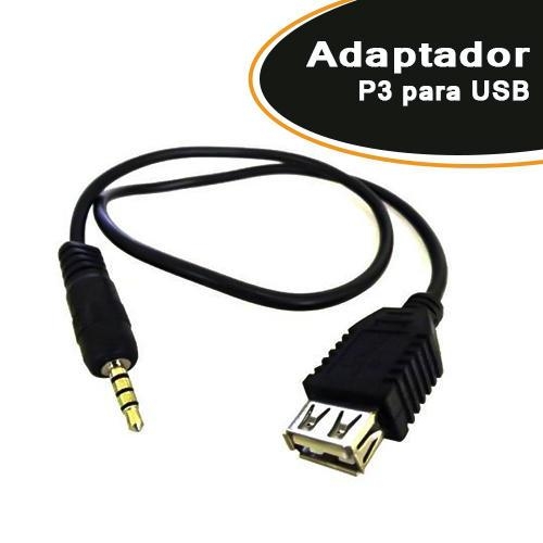 Cabo Adaptador USB Fêmea x P2 Macho - Empire - DOS Informática