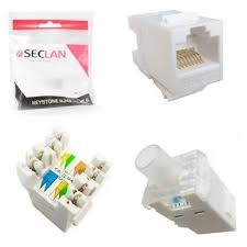 CONECTOR KEYSTONE RJ45 (FEMEA) (CAT6)(BRANCO)(SECCON) - 31160