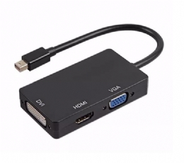 Cabo Conversor Adaptador Mini Displayport (Macho) para HDMI / DVI 24+5 / VGA (Fêmea) - 25700