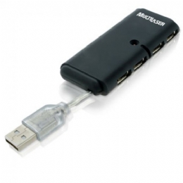 HUB USB SLIM 4 PORTAS 2.0  AC064 - MULTILASER - 18622