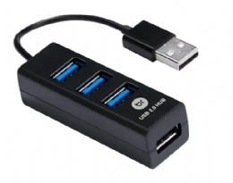 Mini Hub USB Bright 4 Portas Preto - 29020