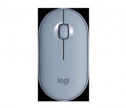 Mouse Logitech M350 Pebble Wireless Azul / Branco - 26485x