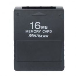MEMORY CARD 16 MB PRETO - EXCLUSIVAMENTE PARA USO COM O PS2 - MULTILASER - 18038