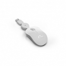 Mouse Retratil Super Mini Multilaser Branco - 21831