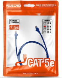 CABO DE REDE  PATCH CORD PC-ETHU25BL  CAT.5E 2.5 METROS - 27769