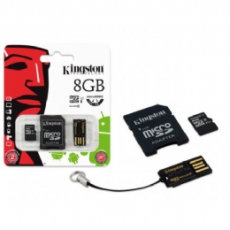 CARTAO DE MEMORIA CLASSE 10 KINGSTON 8GB MICRO +ADAPTADOR SD - 22708