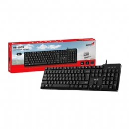 TECLADO MULTIMIDIA GENIUS KB-100X USB PRETO ABNT 2  - <font color="#808080"><FONT SIZE=-2>Este produto é vendido por Marvel e entregue por Marvel</FONT></font> -  -  - 30254x