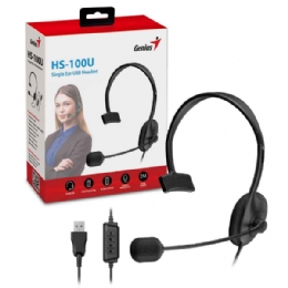 FONE DE OUVIDO MONO COM MIC GENIUS HS-100U USB  - <font color="#808080"><FONT SIZE=-2>Este produto é vendido por Marvel e entregue por Marvel</FONT></font> -  -  - 30307x