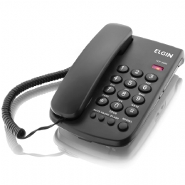 TELEFONE DE MESA COM FIO COR PRETA - 27142