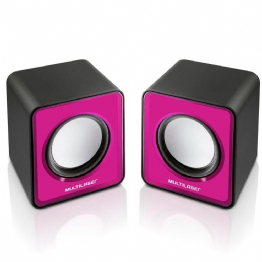 CAIXA DE SOM 3W RMS USB ROSA - 23714