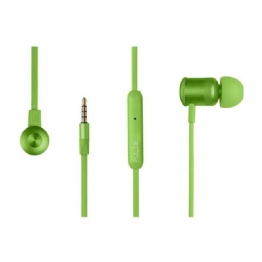 FONE DE OUVIDO METAL E SILICONE VERDE - 24222
