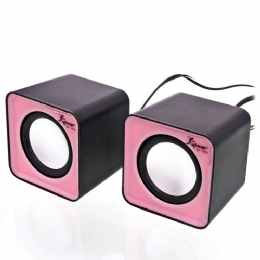 CAIXA DE SOM 6W ROSA/PRETO KP-612 - 26009