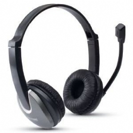 FONE DE OUVIDO C/ MICROFONE PRETO/CINZA - 24140