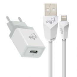 Kit Carregador Parede ELG Universal KT810WC, 1 Saída USB   - <font color="#808080"><FONT SIZE=-2>Este produto é vendido por Marvel e entregue por Marvel</FONT></font> -  -  - 26763x