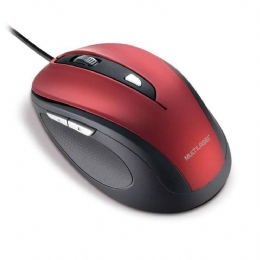 MOUSE USB COMFORT 6 BOTOES - VERMELHO - 25581
