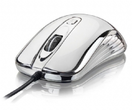 MOUSE USB OPTICO GAMER WARRIOR PRATEADO LED - 23094