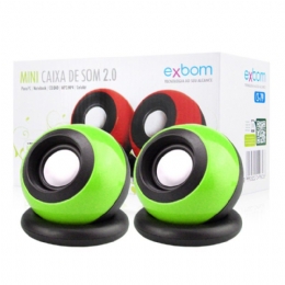 CAIXA DE SOM 2.0 5W VERDE COM SUPORTE CS-79 - 26226