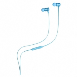 FONE DE OUVIDO METAL E SILICONE AZUL - 24067