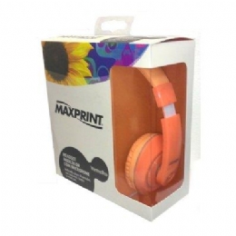FONE DE OUVIDO C/ MICROFONE LARANJA - 23468