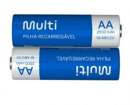 PILHA RECARREGAVEL AA 2500MAH MULTILASER - 23027