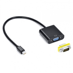 CABO ADAPTADOR/CONVERSOR MINI DISPLAYPORT MACHO PARA VGA FÊMEA COM ADAPTADOR PARA MACHO - 23489