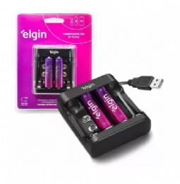 CARREGADOR DE PILHAS ELGIN AA/AAA/9V   - <font color="#808080"><FONT SIZE=-2>Este produto é vendido por Marvel e entregue por Marvel</FONT></font> -  -  - 26055x