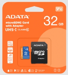 CARTAO DE MEMORIA SD ADATA CLASS 10UHS-I 32GB (MICRO + ADAPTADOR)  - <font color="#808080"><FONT SIZE=-2>Este produto é vendido por Marvel e entregue por Marvel</FONT></font> -  -  - 26492x