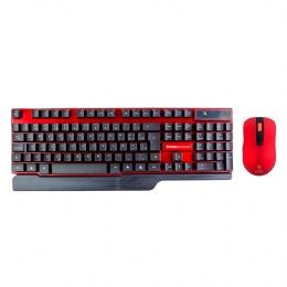 Teclado e Mouse USB, Sem Fio, Elegance - KE-KM553V1 Preto/Vermelho  - <font color="#808080"><FONT SIZE=-2>Este produto é vendido por Marvel e entregue por Marvel</FONT></font> -  -  - 28499x
